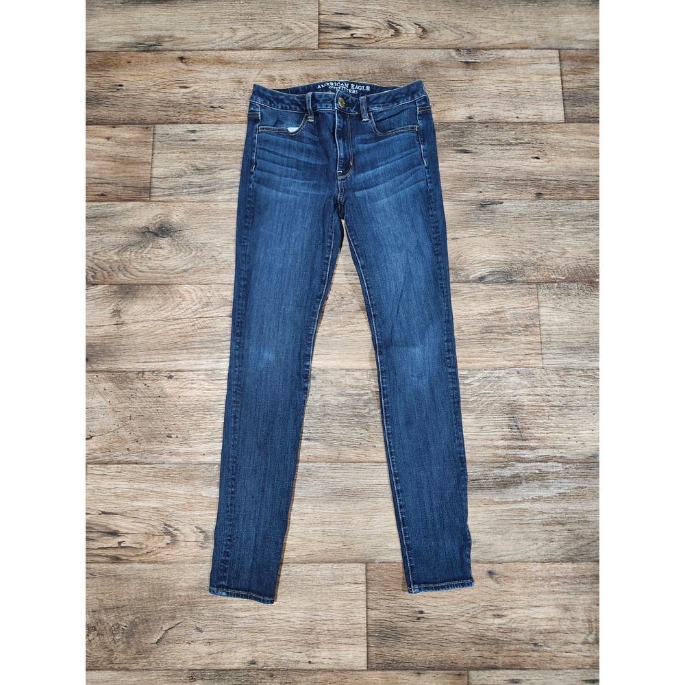 American Eagle Outfitters 360 Super Stretch Skinny Jeans Dark Wash Women 28 x 30